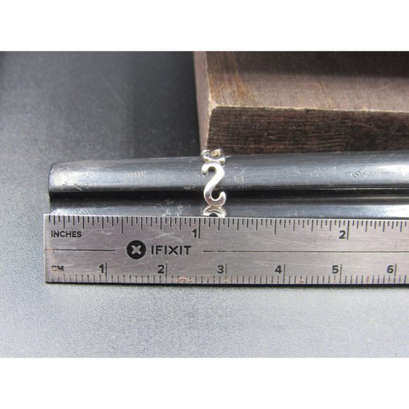 Size 2.5 Sterling Silver Small Fancy Swirls Toe Band Ring Vintage Statement - Picture 7 of 8